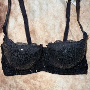 NWOT AERIE Black Limited Edition Juliet Bra Size: 34D